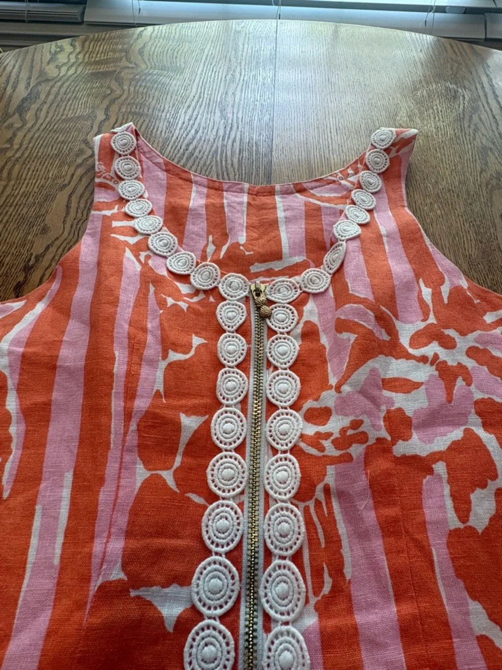 Lilly Pulitzer for Target Pink Orange Giraffe Linen Shift Dress Size 6